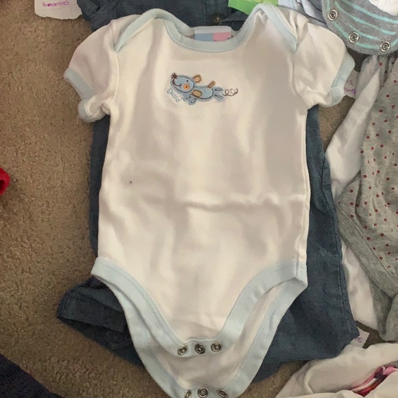 doggy newborn button up onesie - Picture 1 of 2